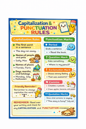 Capitalization & Punctuation Rules Anchor Chart