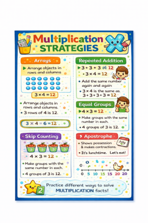 Multiplication Strategies Anchor Chart
