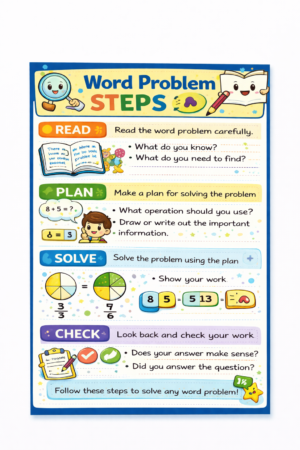 Word Problem Solving Steps Anchor Chart